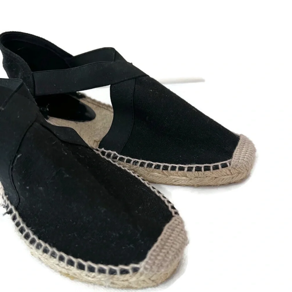 Bettye Muller Jute Wedge Espadrilles Made in Spain Strappy Size 38 US 7 Canvas